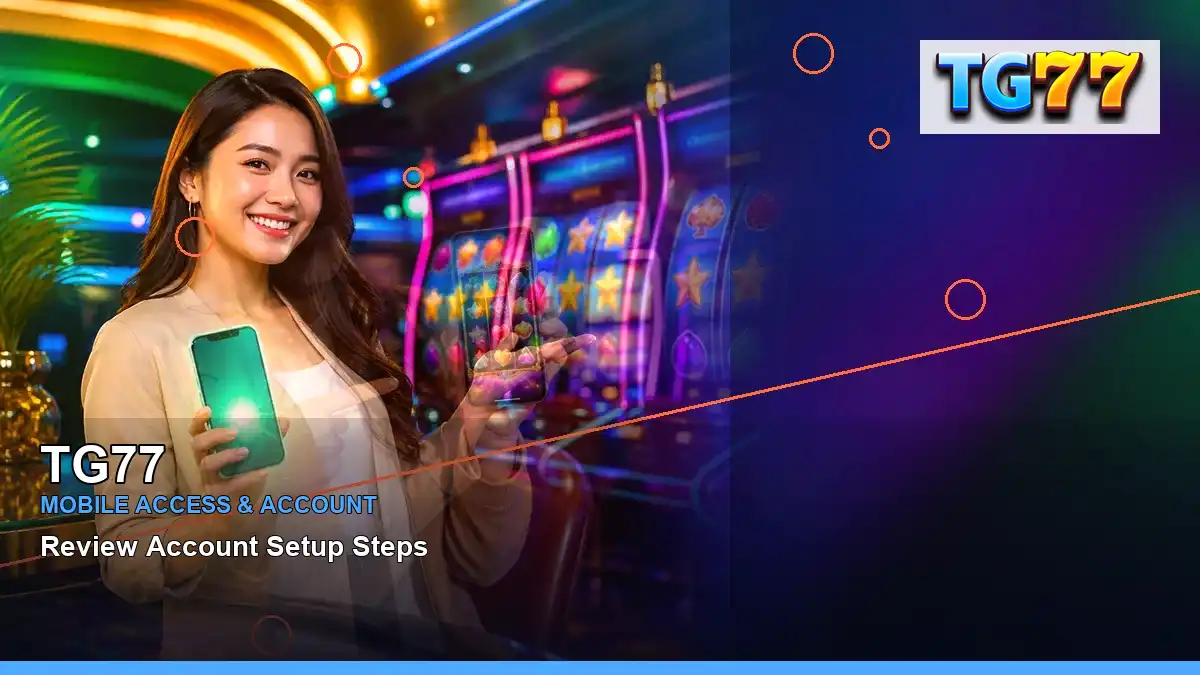 TG77 left close-up reels casino bonus games highlighting mobile-friendly casino play