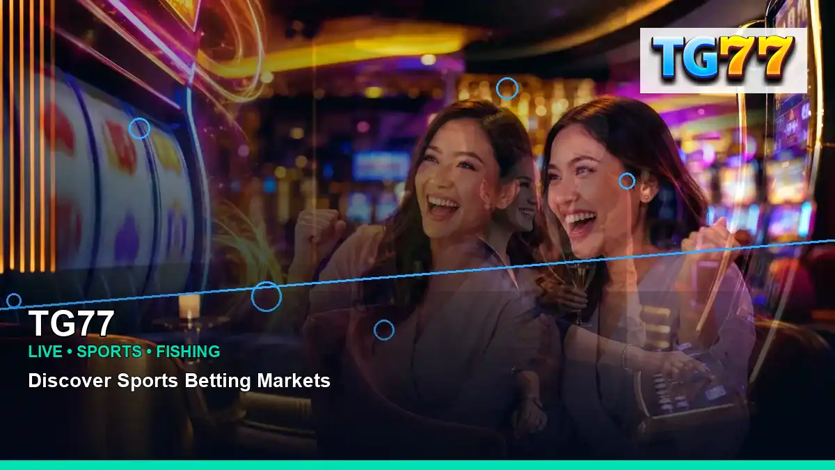 TG77 mobile casino app featuring an adult Filipina casino host with a panoramic reel composition