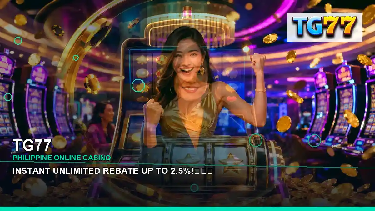 TG77 play phone mobile casino games featuring an adult Filipina casino host with a right close-up composition
