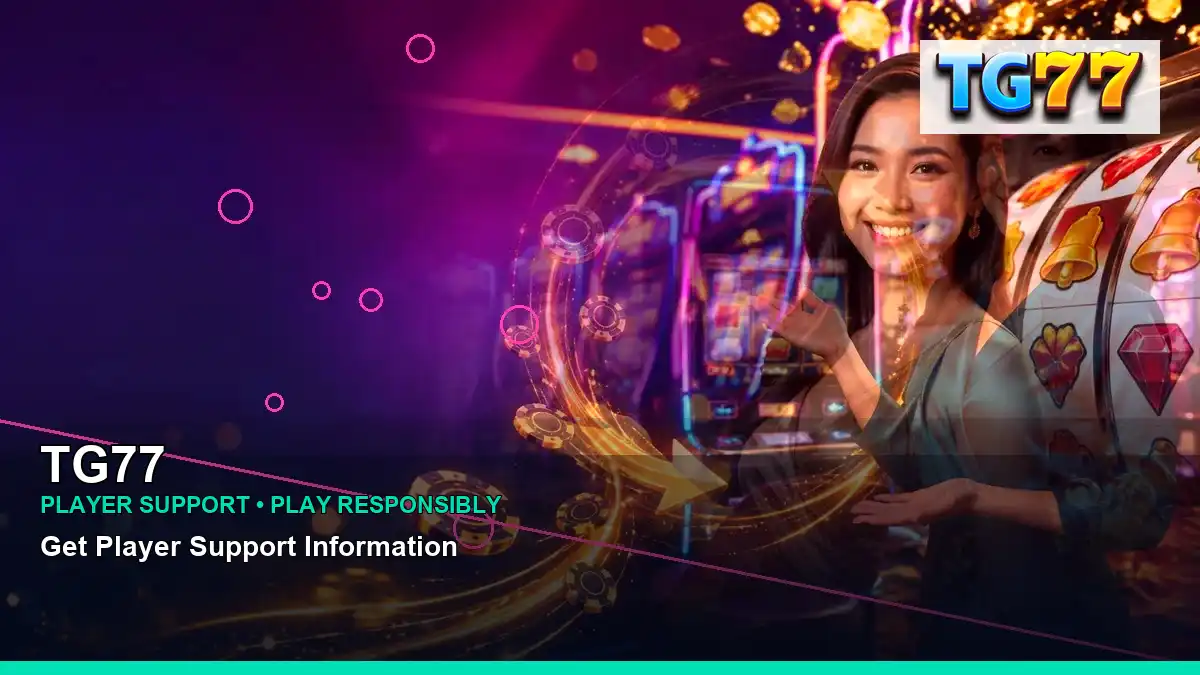 TG77 neon jackpot slot games featuring an adult Filipina casino host with a wide-action composition